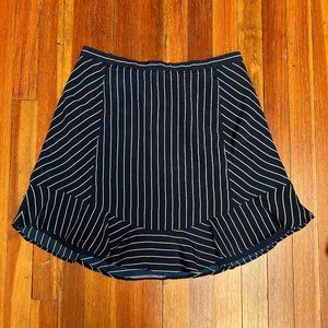 J Crew Pinstriped Flippy Skirt Sz 10